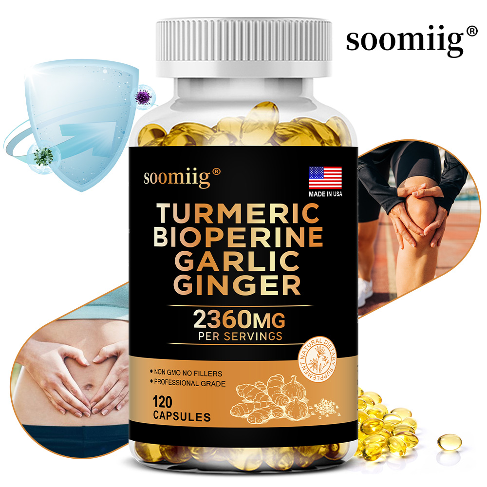 Turmeric Curcumin Capsule - Suplement kurkuma i imbryk z czosnkiem,